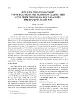 Biểu hiện căng thẳng tâm lý trong hoạt động học ngoại ngữ của sinh viên hệ sư phạm trường Đại học Ngoại Ngữ - Đại học quốc gia Hà Nội