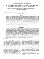 Các yếu tố ảnh hưởng đến sự kháng cự với thay đổi của nhân viên trong lĩnh vực ngân hàng