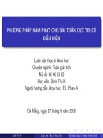 slide thuyết trình luận văn thạc sĩ phương pháp hàm phạt cho bài toán cực trị có điều kiện
