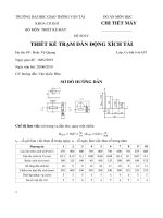 Đồ án môn Chi tiết máy: Thiết kế trạm dẫn động xích tải
