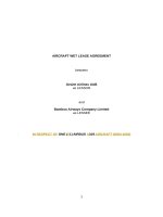 Aircraft wet lease agreement between Getjet airlines uab as lessor and bamboo airways company limited as - Lessee in respect of one (01) airbus A319 aircraft (MSN 4663)