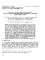 Scenarios of meteorological drought in Tien river estuary under the climate change context using the ped index