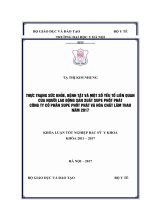 THỰC TRẠNG sức KHỎE, BỆNH tật và một số yếu tố LIÊN QUAN của NGƯỜI LAO ĐỘNG sản XUẤT SUPE PHỐT PHÁT CÔNG TY cổ PHẦN SUPE PHỐT PHÁT và hóa CHẤT lâm THAO năm 2017 
