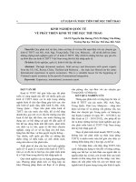 Kinh nghiệm quốc tế về phát triển kinh tế thể dục thể thao