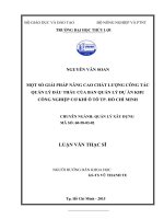 Một số giải pháp nâng cao chất lượng công tác quản lý