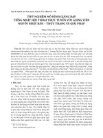 Thử nghiệm mô hình giảng dạy tiếng Nhật hội thoại trực tuyến với giảng viên người Nhật Bản – Thực trạng và giải pháp