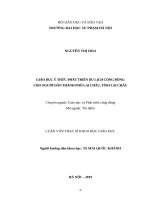 GIÁO dục ý THỨC PHÁT TRIỂN DU LỊCH CỘNG ĐỒNG CHO NGƯỜI dân THÀNH PHỐ LAI CHÂU, TỈNH LAI CHÂU 