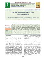 Farm ponds lining materials - A review article