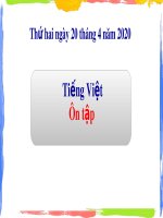 Bài giảng môn Tiếng Việt lớp 3: Ôn tập nhân hóa