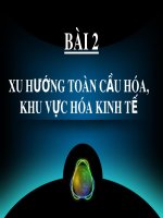 Bài giảng Địa lí lớp 11 - Bài 2: Xu hướng toàn cầu hóa, khu vực hóa kinh tế