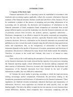 Nghiên cứu các yếu tố ảnh hưởng đến tính minh bạch của thông tin trên báo cáo tài chính của các doanh nghiệp phi tài chính niêm yết trên thị trường chứng khoán việt nam tt tiếng anh 