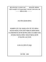 Nghiên cứu tác dụng gây tê tủy sống   ngoài màng cứng kết hợp an thần bằng tci propofol dưới hướng dẫn của điện não số hóa trong phẫu thuật bụng dưới ở người cao tuổi 