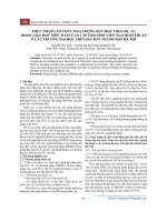 Thực trạng tổ chức hoạt động dạy học theo dự án trong dạy học môn Toán cao cấp cho sinh viên ngành kĩ thuật ở các trường đại học trên địa bàn thành phố Hà Nội