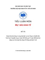 Doanh thu bán hàng và cung cấp dịch vụ của công ty cổ phần sữa việt nam vinamilk từ quý i năm 2019 đến quý IV năm 2020 dưới tác động của chỉ số giá tiêu dùng CPI bằng mô hình VAR 