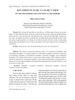 Bàn thêm về ẩn dụ và ẩn dụ ý niệm