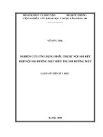 Nghiên cứu ứng dụng phẫu thuật nội soi kết hợp nội soi đường mật điều trị sỏi đường mật 