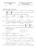 Đề thi học kì 2 môn Toán lớp 12 năm học 2019-2020