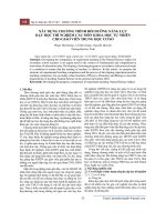 Xây dựng chương trình bồi dưỡng năng lực dạy học thí nghiệm các môn khoa học tự nhiên cho giáo viên trung học cơ sở