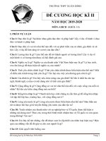 Đề cương HK2 môn GDCD 10 năm 2019-2020 - THPT Xuân Đỉnh