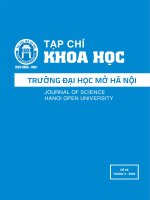 Tạp chí Khoa học - Viện Đại học Mở Hà Nội: Số 65/2020