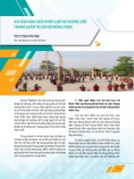 Hài hòa hóa giữa pháp luật và hương ước trong quản trị xã hội nông thôn