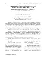 Vai trò của tài nguyên giáo dục mở trong nền giáo dục Việt Nam