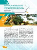 Biến đổi của làng xã người Việt ở Bắc Bộ trong quá trình công nghiệp hóa, hiện đại hóa - Thực trạng, xu hướng, giải pháp