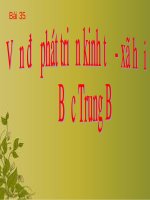 Bài giảng Địa lí lớp 12 - Bài 35: Vấn đề phát triển kinh tế - xã hội ở Bắc Trung Bộ