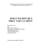 Báo cáo thực tập sư phạm Tiểu học