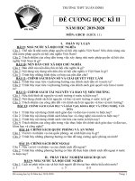 Đề cương HK2 môn GDCD 11 năm 2019-2020 - THPT Xuân Đỉnh