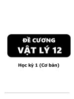 Đề cương vật lý 12   học kì 1   cơ bản 