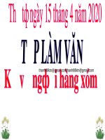 Bài giảng Tập làm văn lớp 3: Kể về người hàng xóm
