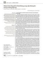 Nhận thức tổng thể về hệ thống cung cấp thông tin trong trường đại học