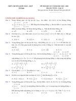 Đề thi HK2 môn Toán lớp 12 năm 2019-2020 - THPT Chuyên Quốc học - Huế