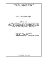 Vận dụng kiến thức liên môn trong giảng dạy phần II, bài 3  bảo vệ chủ quyền lãnh thổ và biên giới quốc gia để tạo hứng thú học tập cho học sinh lớp 11 trường THPT lang chánh 