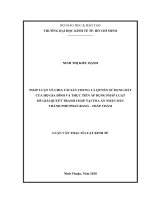 Pháp luật về chia tài sản chung là quyền sử dụng đất của hộ gia đình và thực tiễn áp dụng pháp luật để giải quyết tranh chấp tại tòa án nhân dân thành phố phan rang   tháp chàm 