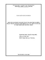 Một số giải pháp giải bài toán tọa độ trung điểm đoạn thẳng nối hai tiếp điểm của các tiếp tuyến kẻ từ 1 điểm đến đường tròn 