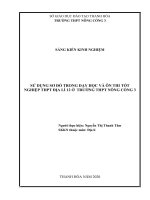 Sử dụng sơ đồ trong dạy học và ôn thi tốt nghiệp THPT địa lí 12 ở trường THPT nông cống 3 