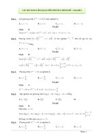 CHƯƠNG 2  GT  DẠNG 7  PHƯƠNG TRÌNH mũ    LOGARIT 