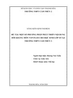 Một số biện pháp để phát triển nội dung đối kháng vovinam cho học sinh lớp 10 trường THPT cẩm thủy 2 