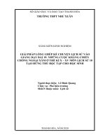Giải pháp lồng ghép kể chuyện lịch sử vào giảng dạy bài 19 những cuộc kháng chiến chống ngoại xâm ở thế kỉ x – XV môn lịch sử 10 tạo hứng thú học tập cho học sinh 