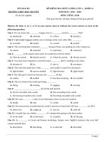 1  đề thi thử THPT quốc gia 2020 môn anh THPT hàn thuyên   bắc ninh   lần 1 (có lời giải chi tiết) 