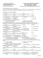 TRƯỜNG THPT LANG BIANG   đề THI THỬ tốt NGHIỆP THPT năm 2020 