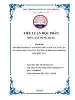 Tiểu luận Học phần Xây Dựng Đảng