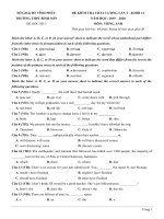 Đề thi thử THPT quốc gia 2020 môn anh THPT bình sơn   vĩnh phúc   lần 2 (có lời giải chi tiết) - file word