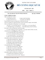 Đề cương HK2 môn Địa lí 11 năm 2019-2020 - THPT Xuân Đỉnh