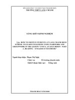 How to motivate students at lang chanh high school to learn english by using pairwork and groupwork in the lesson unit 6  an excursion part a  reading, english 10 textbook 