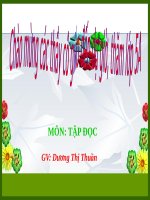 Bài giảng điện tử tập đọc ca dao ve lao dong san xuat