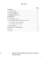 SKKN một số kinh nghiệm giảng dạy học sinh học yếu môn toán 