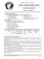 Đề cương HK2 môn Ngữ văn 11 năm 2019-2020 - THPT Xuân Đỉnh